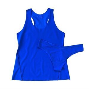 COMMANDO Cami and Thong Blue Sport Set M/L & L/XL